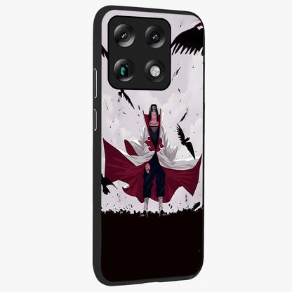 Crimson Crow Ascension Glass Case upright view showcasing dramatic crow artwork with bold gothic theme.