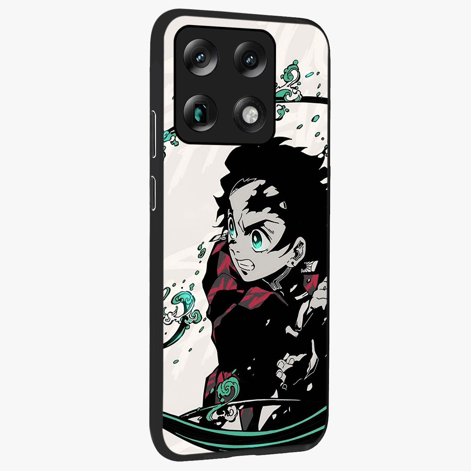 Demon Slayer Glass Case upright view showcasing powerful anime artwork with intense warrior theme.