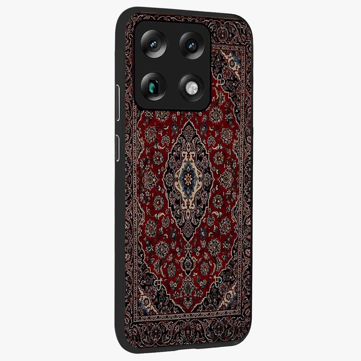 Heritage Carpet Royale Glass Case upright view showcasing detailed ornamental artwork with luxurious traditional theme.