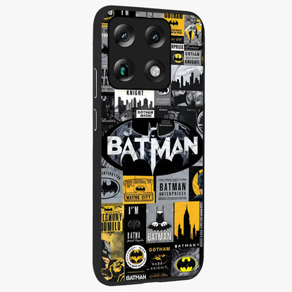 Knight Gotham Rise Glass Case upright view showcasing bold vigilante themed artwork with gothic city vibe.