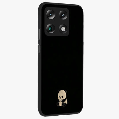 Midnight Panda Love Glass Case upright view showcasing charming panda artwork with playful romantic theme.