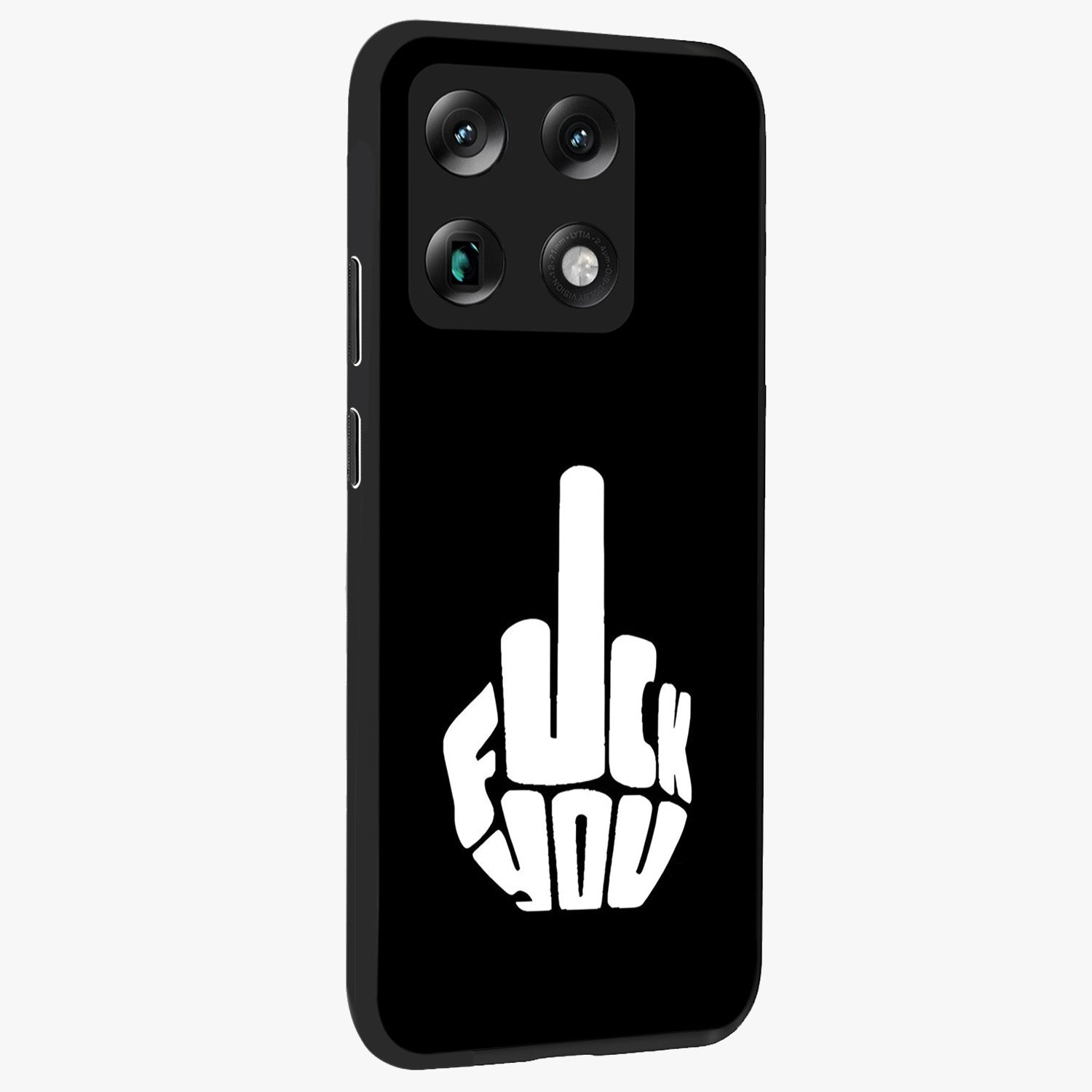 Rebel Mode On Glass Case upright view showcasing striking statement artwork with bold rebellious theme.