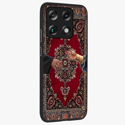 Royal Touch Reach Glass Case upright view showcasing stylish royal inspired artwork with graceful theme.