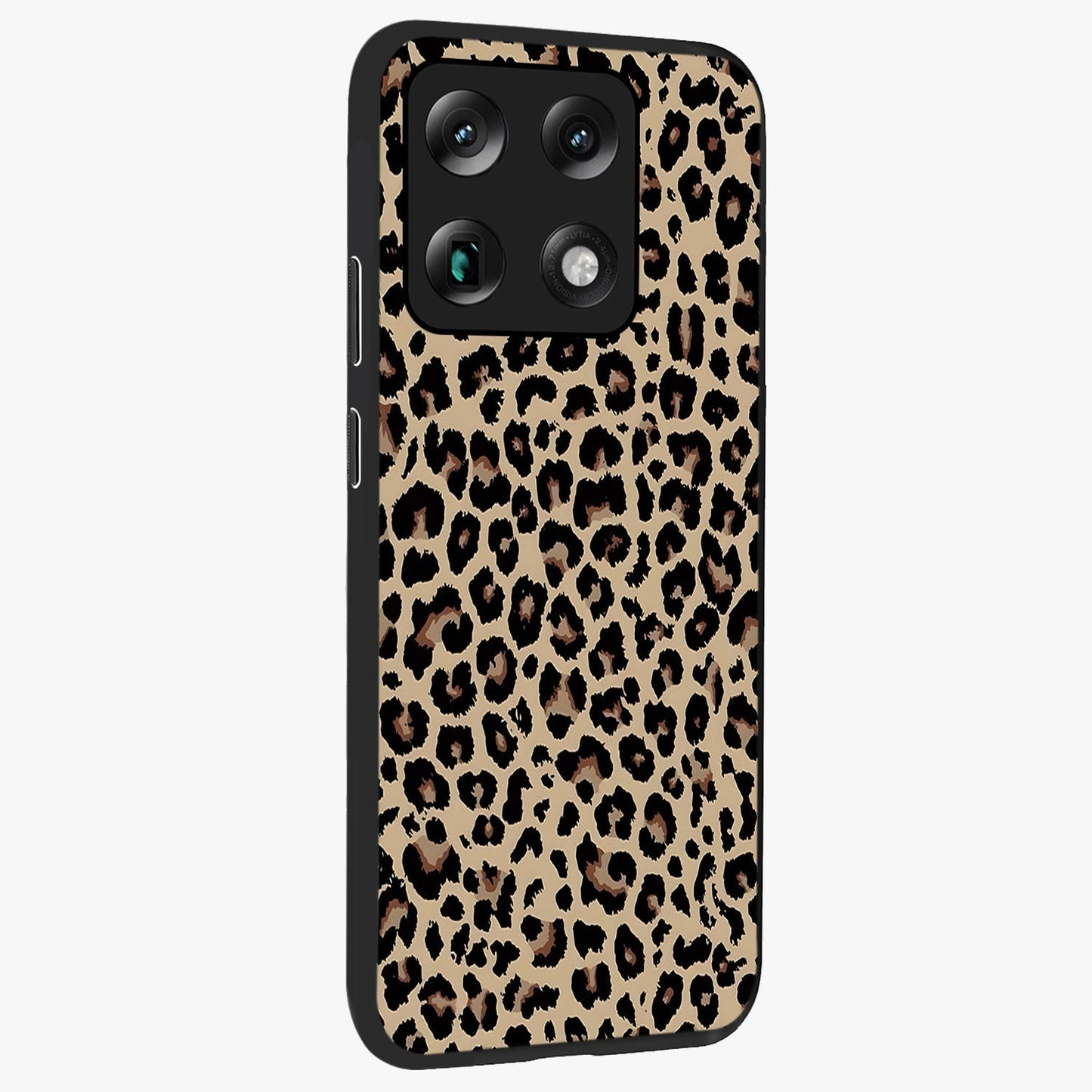 Savage Chic Pattern Glass Case upright view showcasing trendy decorative artwork with edgy fashion theme.
