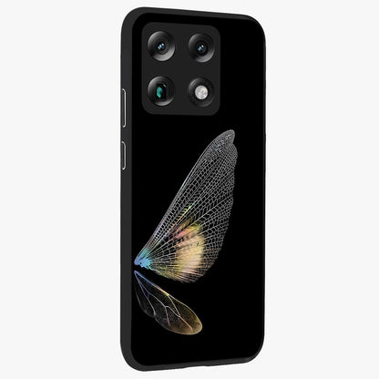 Whispers Of Wings Glass Case upright view showcasing elegant wing artwork with light airy theme.