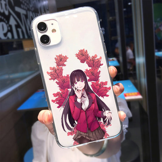 Kakegurui- Yumeko With Flower Anime Soft Clear Silicon Case Cover