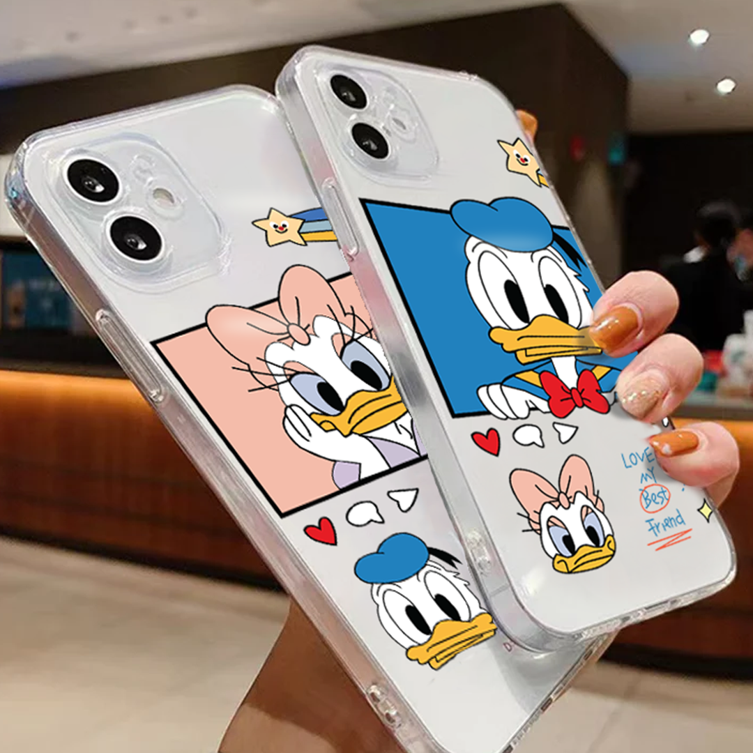 Couple Donald and Daisy Anti-Drop Clear Silicon Case Cover