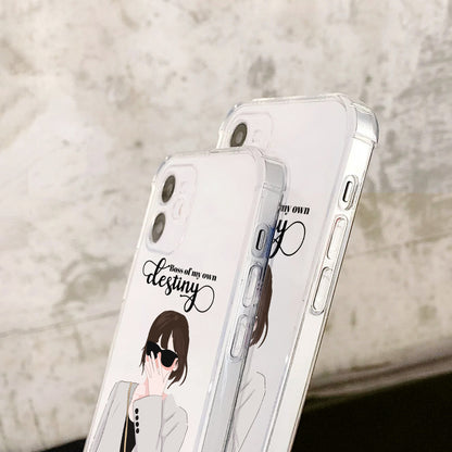 Boss of Own Destiny Girl Custom Name Clear Silicon Soft Cover