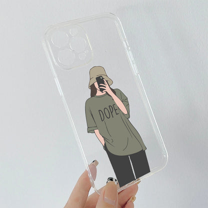 Dope Girl Custom Name Clear Silicon Soft Cover