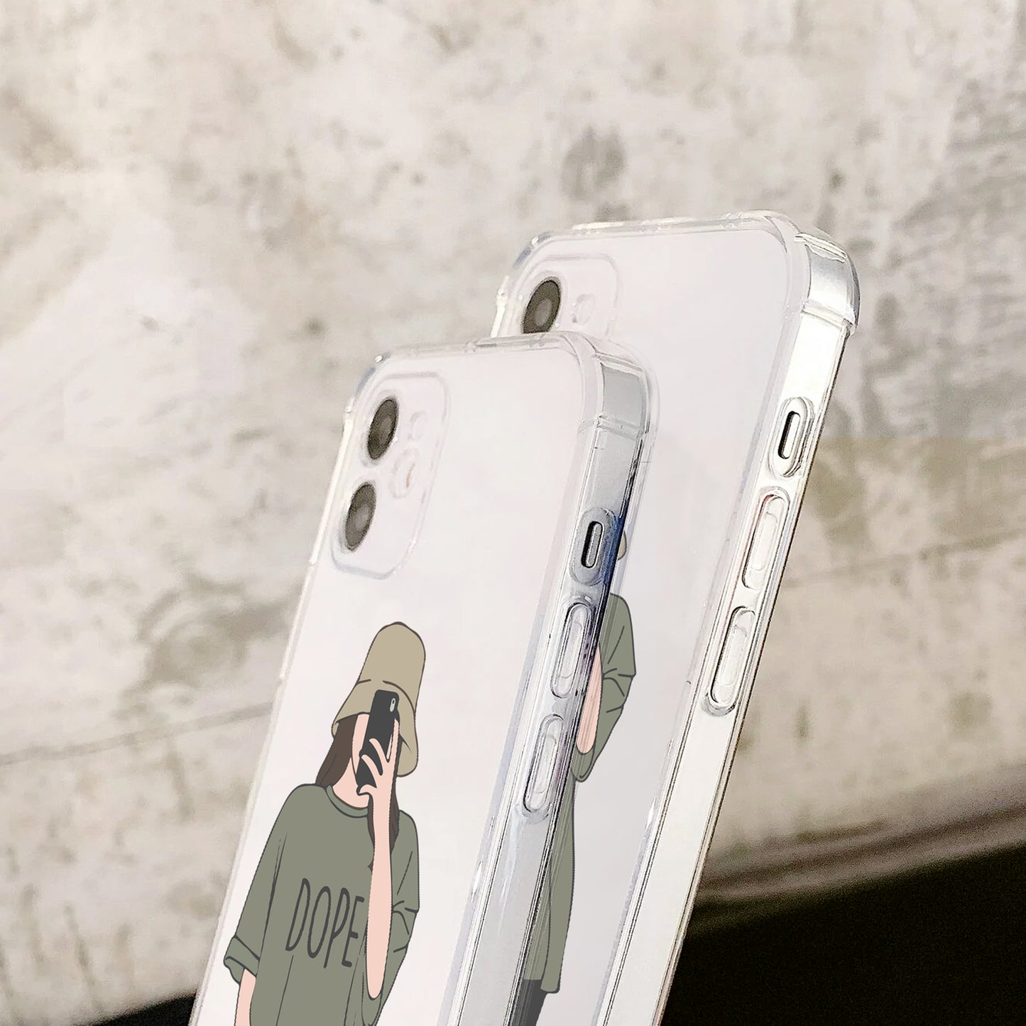 Dope Girl Custom Name Clear Silicon Soft Cover