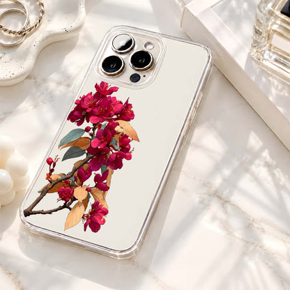 Magenta Blossom Branch Silicon Cover