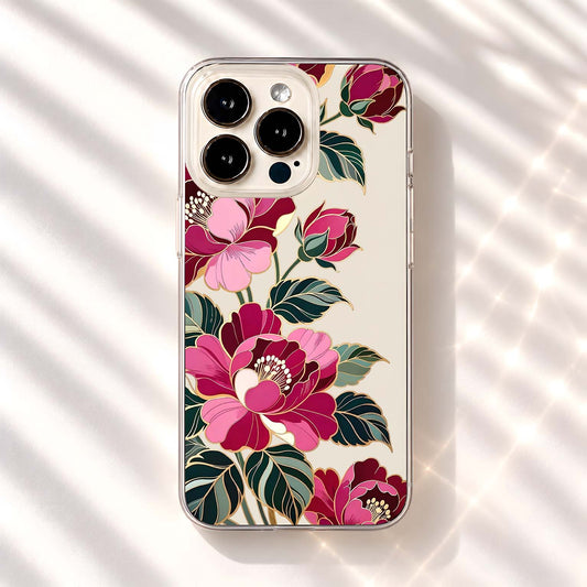 Magenta Floral Elegance Silicon Cover