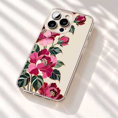Magenta Floral Elegance Silicon Cover