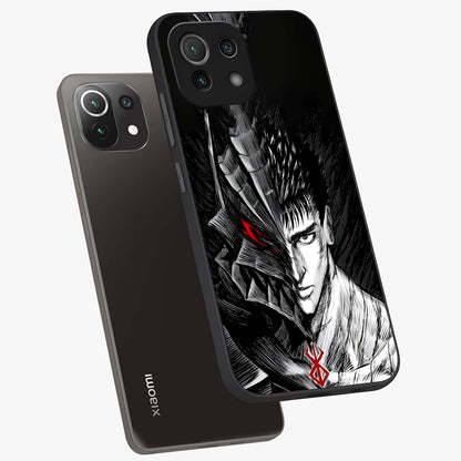 Berserker Blood Oath Glass Case displayed in angled mockup highlighting dark fantasy graphic design and powerful theme.