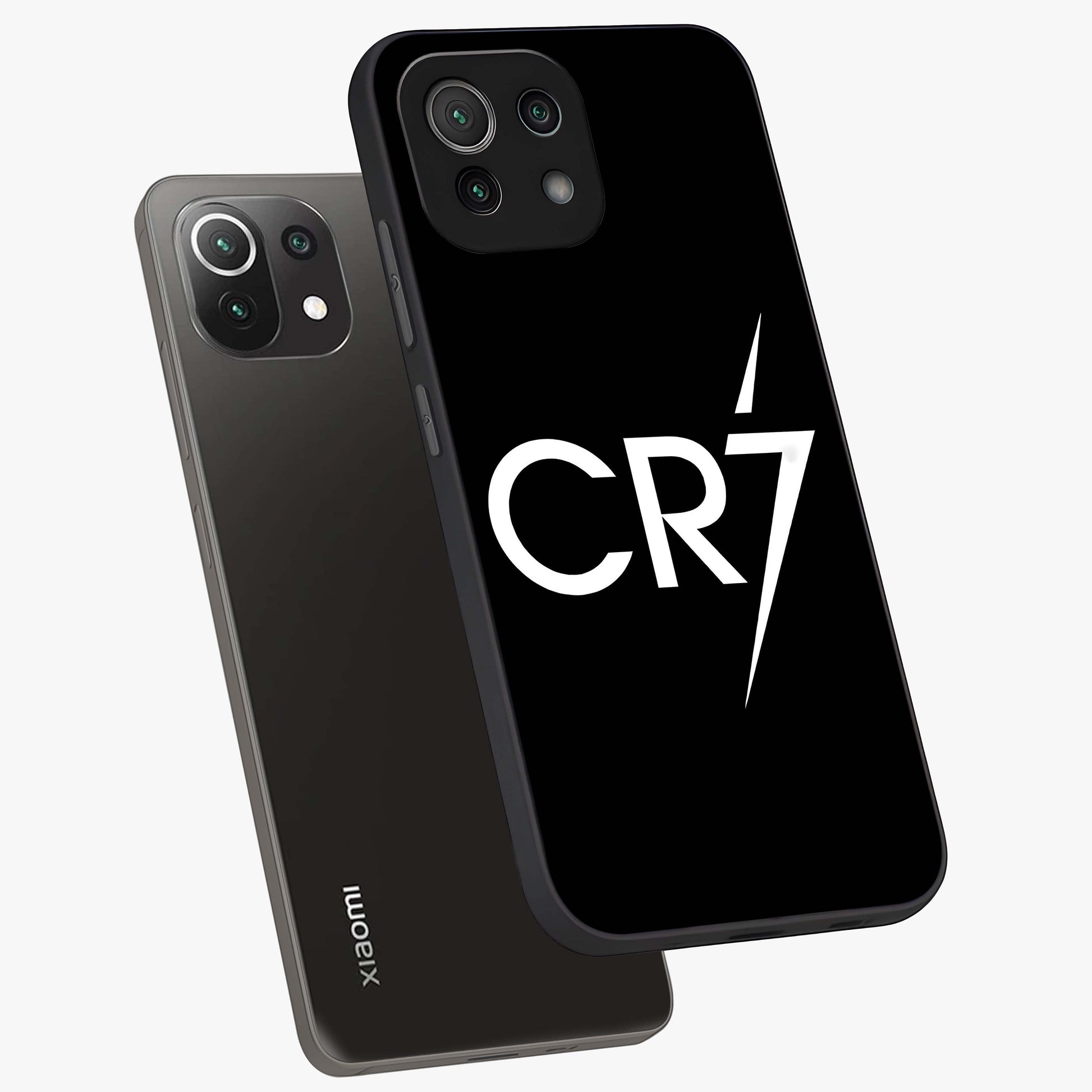 Cr7 Elite Strike Glass Case displayed in angled mockup highlighting powerful sports graphic with bold athletic theme.