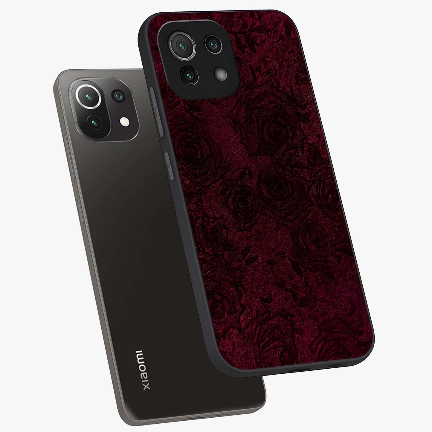 Crimson Fade Flow Glass Case displayed in angled mockup highlighting smooth gradient design with modern aesthetic style.