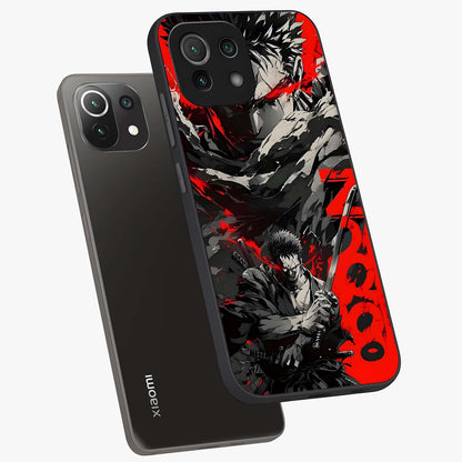 Demon Sword Resolve Glass Case displayed in angled mockup highlighting powerful demon sword illustration with dark fantasy aesthetic.