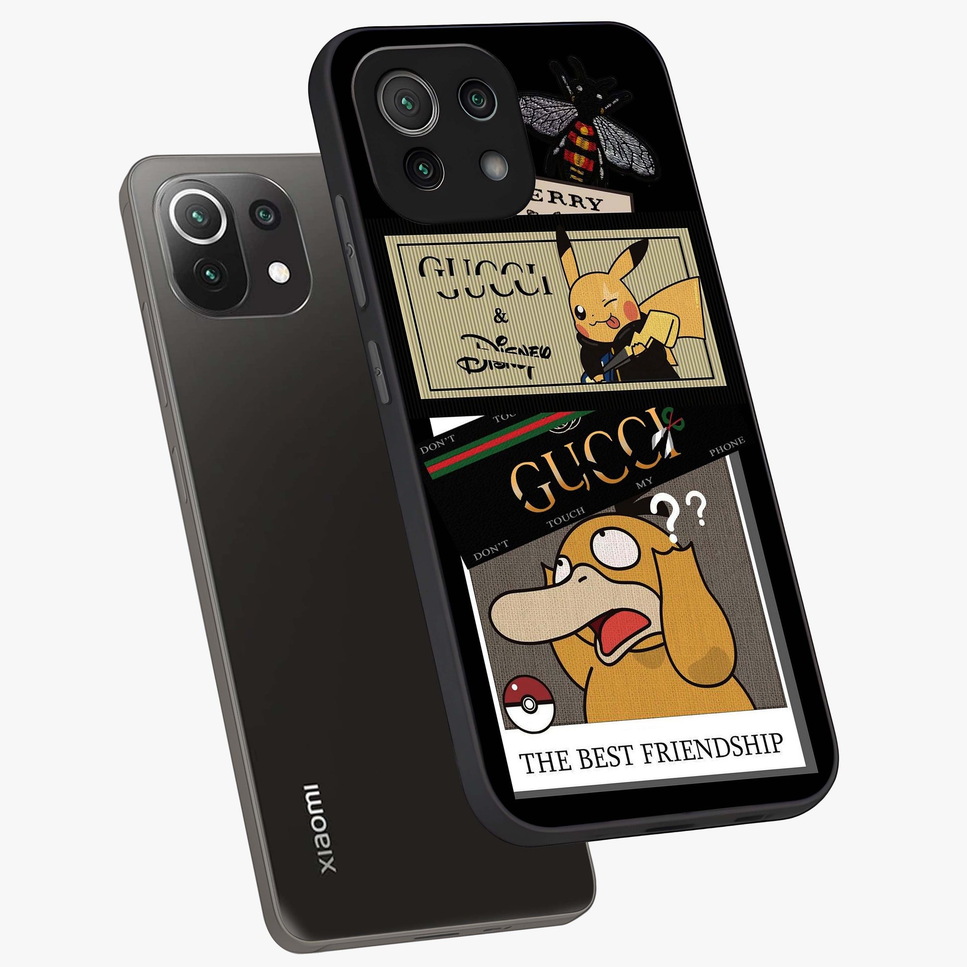 Gucci Play Mashup Glass Case displayed in angled mockup highlighting stylish fashion mashup design with bold aesthetic.