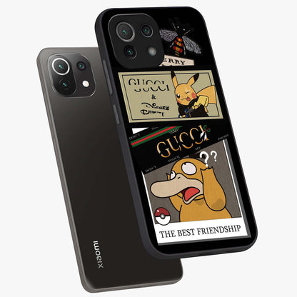 Gucci Play Mashup Glass Case displayed in angled mockup highlighting stylish fashion mashup design with bold aesthetic.