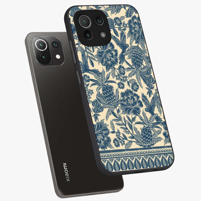 Heirloom Wild Bloom Glass Case displayed in angled mockup highlighting botanical bloom design with classic aesthetic style.