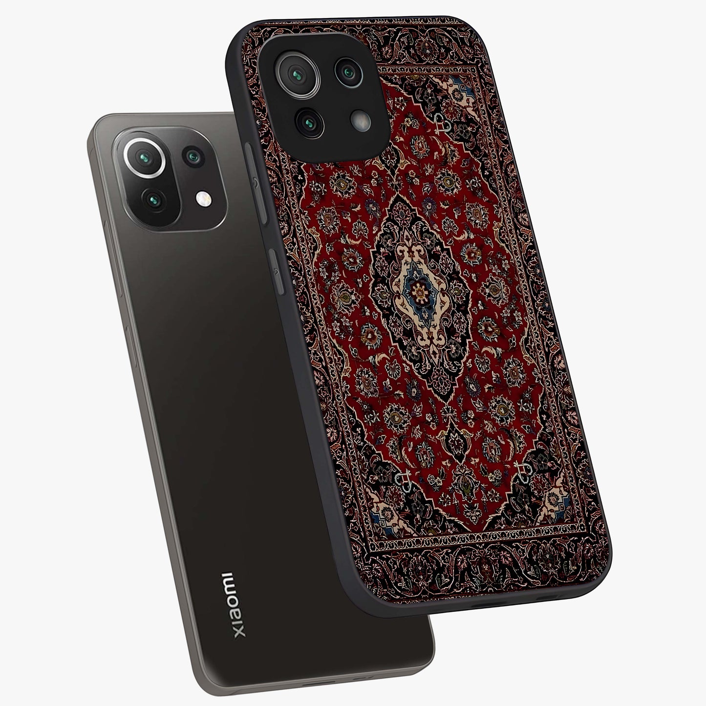Heritage Carpet Royale Glass Case displayed in angled mockup highlighting intricate royal carpet design with heritage aesthetic.