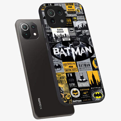 Knight Gotham Rise Glass Case displayed in angled mockup highlighting powerful knight silhouette design with dramatic aesthetic.