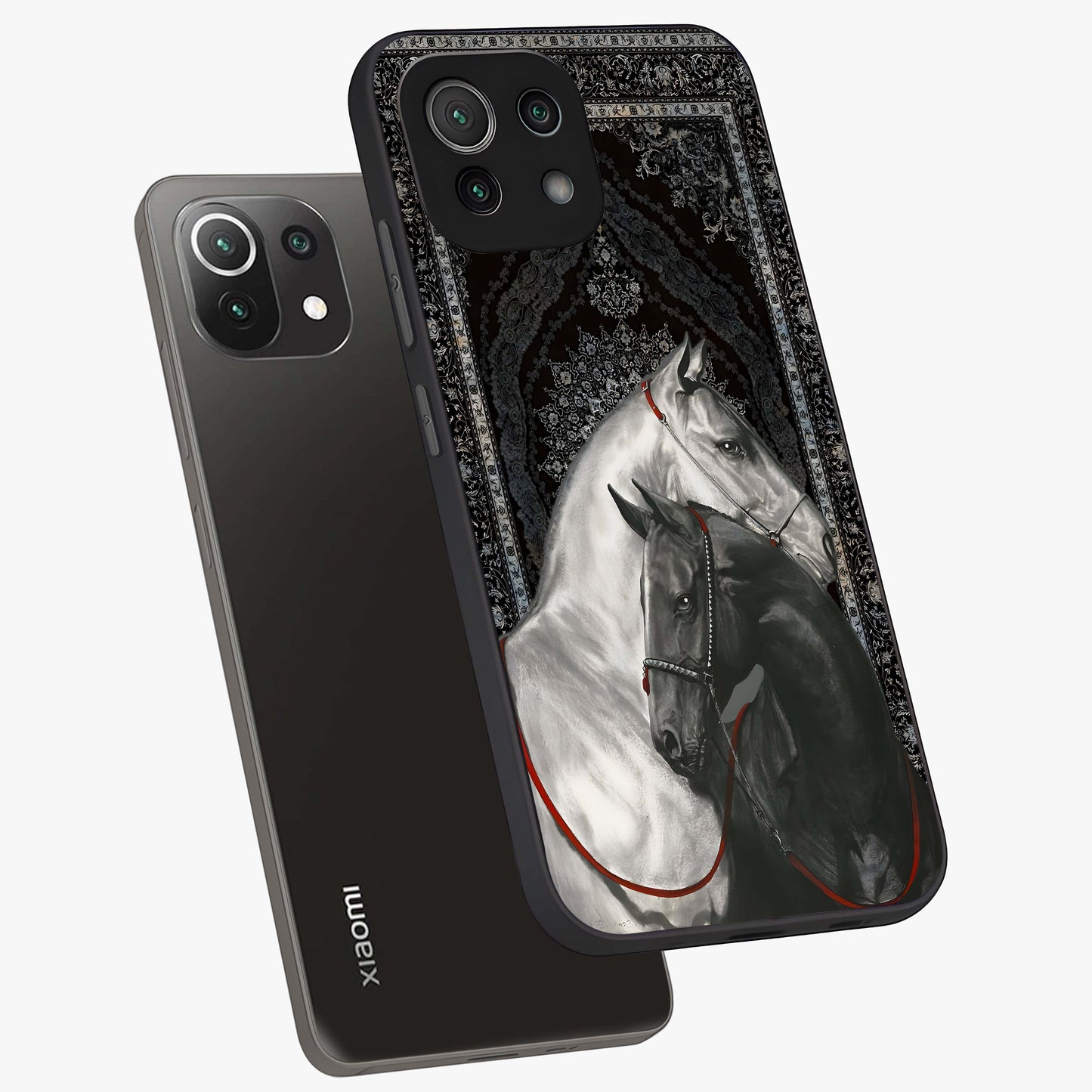 Majestic Ride Legacy Glass Case displayed in angled mockup highlighting sleek vehicle design with bold racing aesthetic.