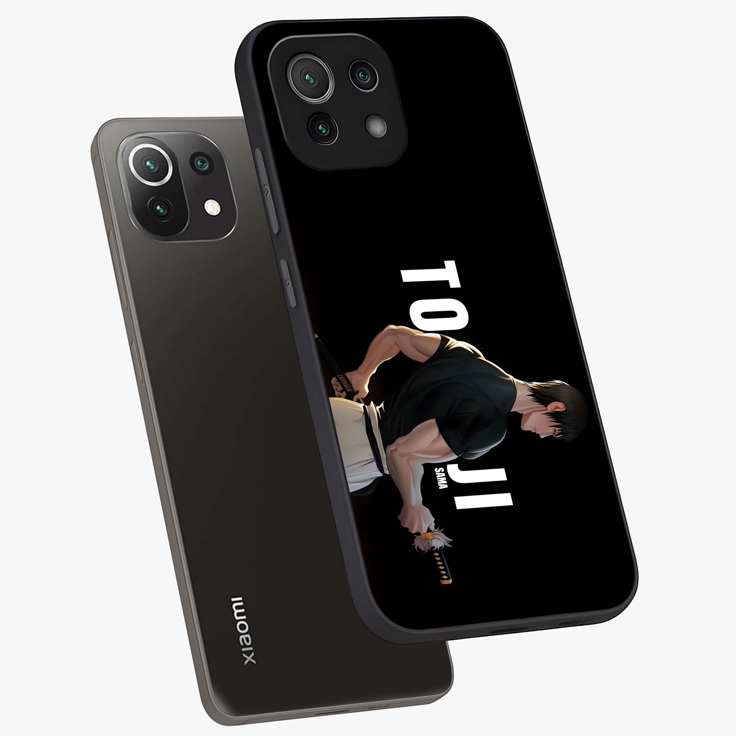 Midnight Blade Resolve Glass Case displayed in angled mockup highlighting powerful blade illustration with dramatic dark aesthetic.