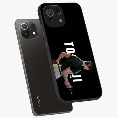 Midnight Blade Resolve Glass Case displayed in angled mockup highlighting powerful blade illustration with dramatic dark aesthetic.