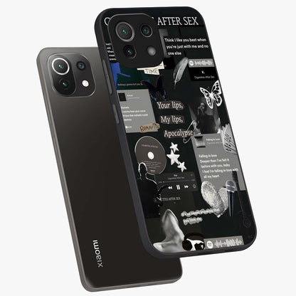Midnight Love Echo Glass Case displayed in angled mockup highlighting elegant love inspired design with deep aesthetic style.