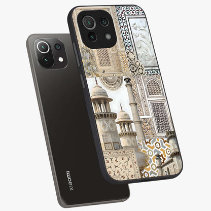 Mughal Marble Legacy Glass Case displayed in angled mockup highlighting elegant heritage marble artwork with royal aesthetic.
