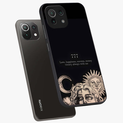 Mystic Victory Aura Glass Case displayed in angled mockup highlighting energetic aura design with bold mystical aesthetic.
