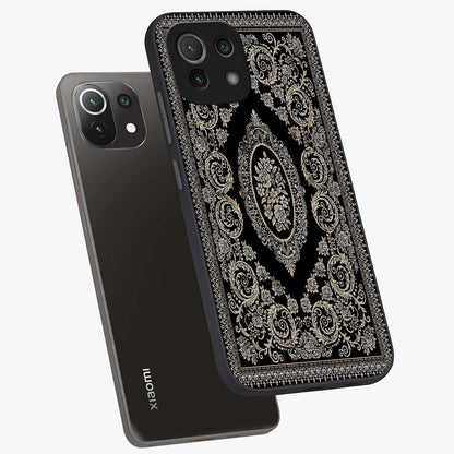 Noir Bloom Elegance Glass Case displayed in angled mockup highlighting refined flower design with stylish noir aesthetic.