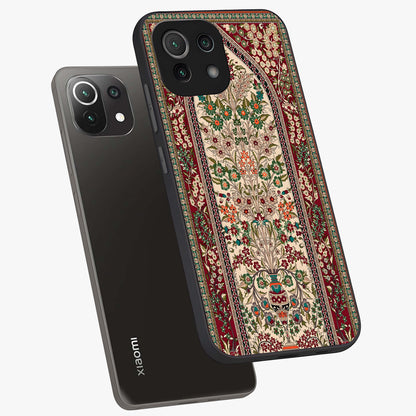 Persian Inspired Glass Case displayed in angled mockup highlighting intricate traditional design with elegant cultural aesthetic.