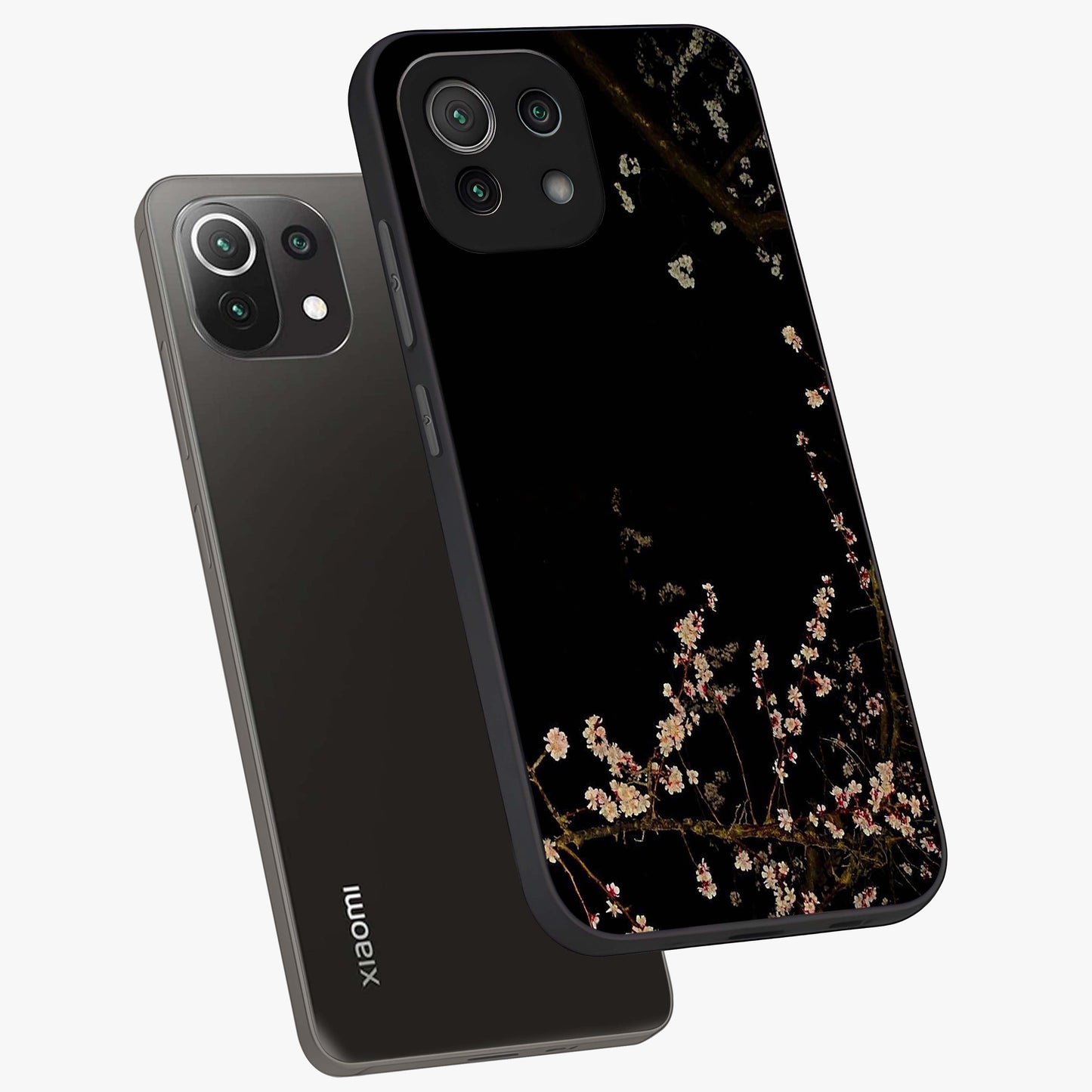 Petal Moon Light With Custom Name Glass Case displayed in angled mockup highlighting delicate petal design with custom name feature.