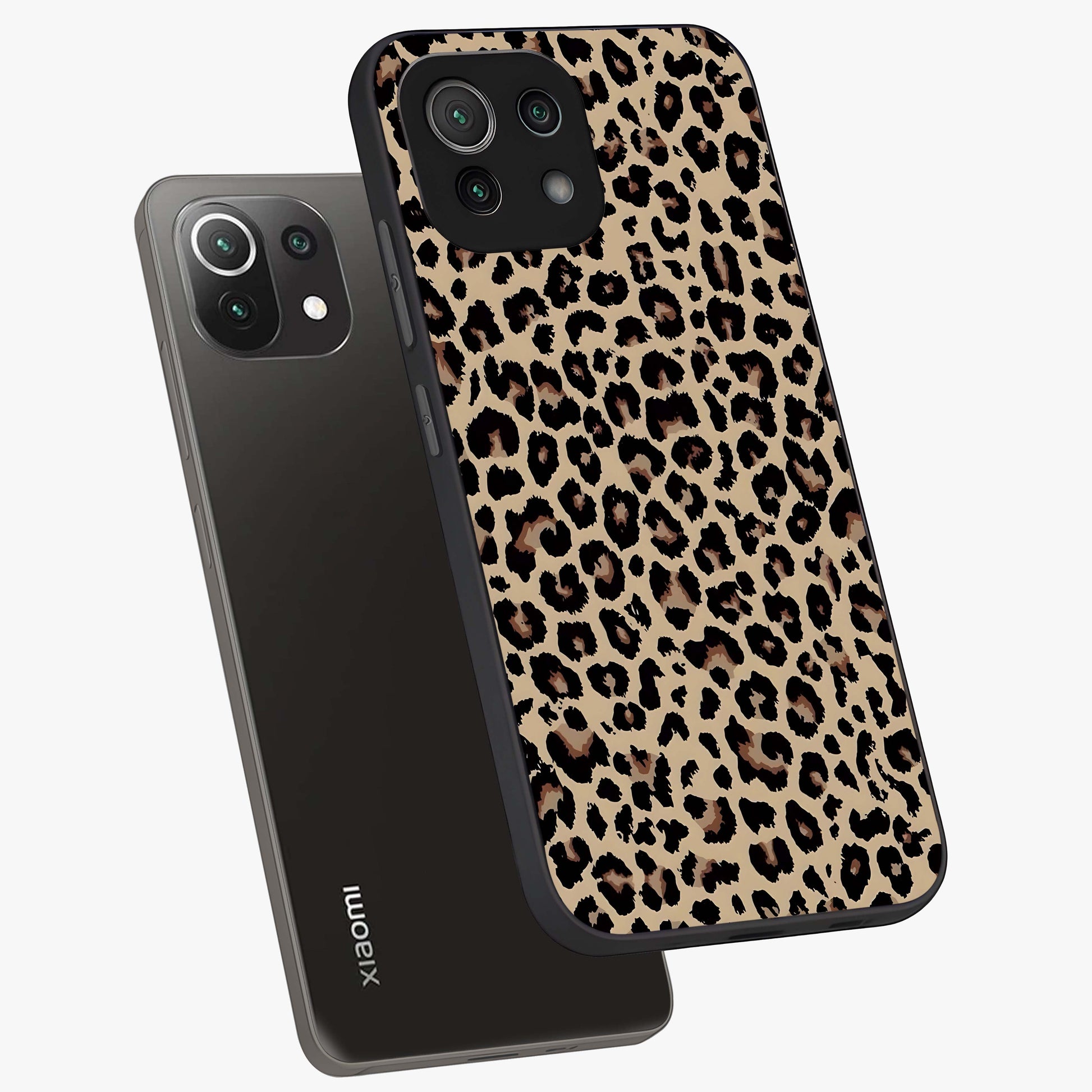 Savage Chic Pattern Glass Case displayed in angled mockup highlighting bold fashion inspired design with chic aesthetic.
