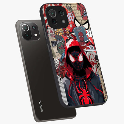 Spider Collage Street Glass Case displayed in angled mockup highlighting dynamic street style collage design with comic aesthetic.