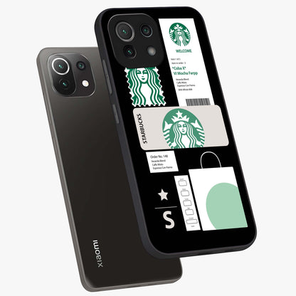 Starbucks Mocha Glass Case displayed in angled mockup highlighting stylish mocha themed design with cozy café aesthetic.