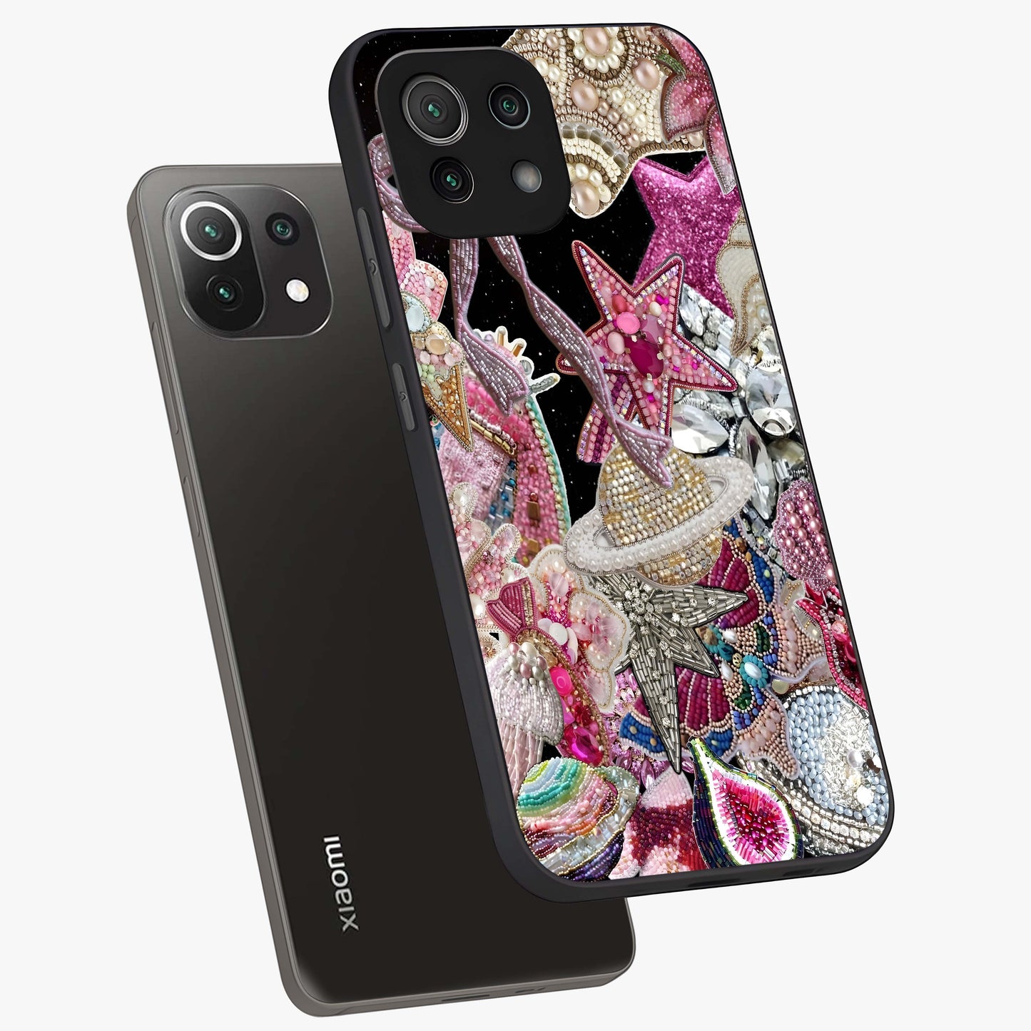 Starlit Jewel Dream Glass Case displayed in angled mockup highlighting glowing celestial jewel design with dreamy aesthetic.