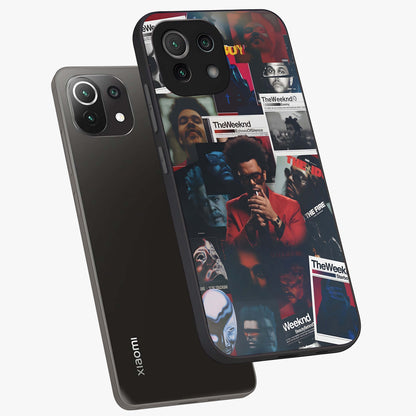 The Weeknd Glass Case displayed in angled mockup highlighting stylish pop culture inspired design with modern aesthetic.