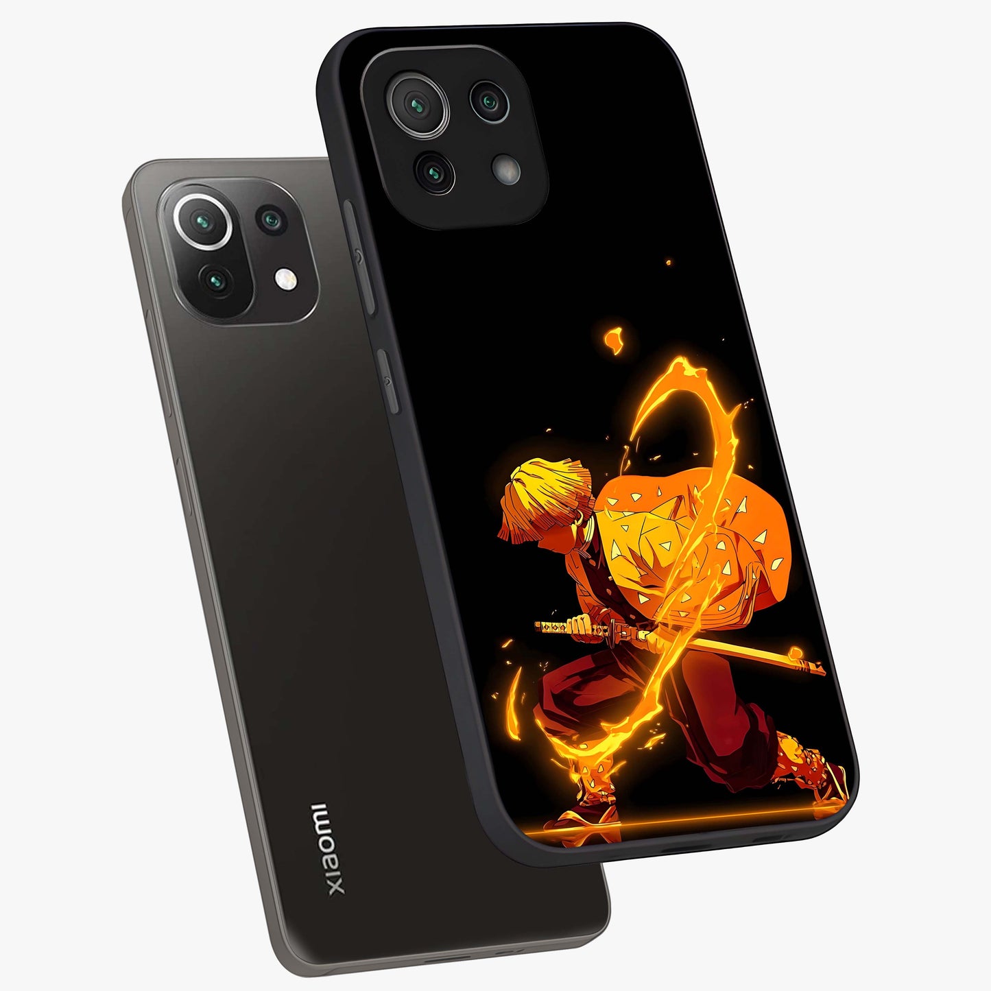 Thunder Flame Execution Glass Case displayed in angled mockup highlighting dramatic fire themed design with intense fantasy aesthetic.