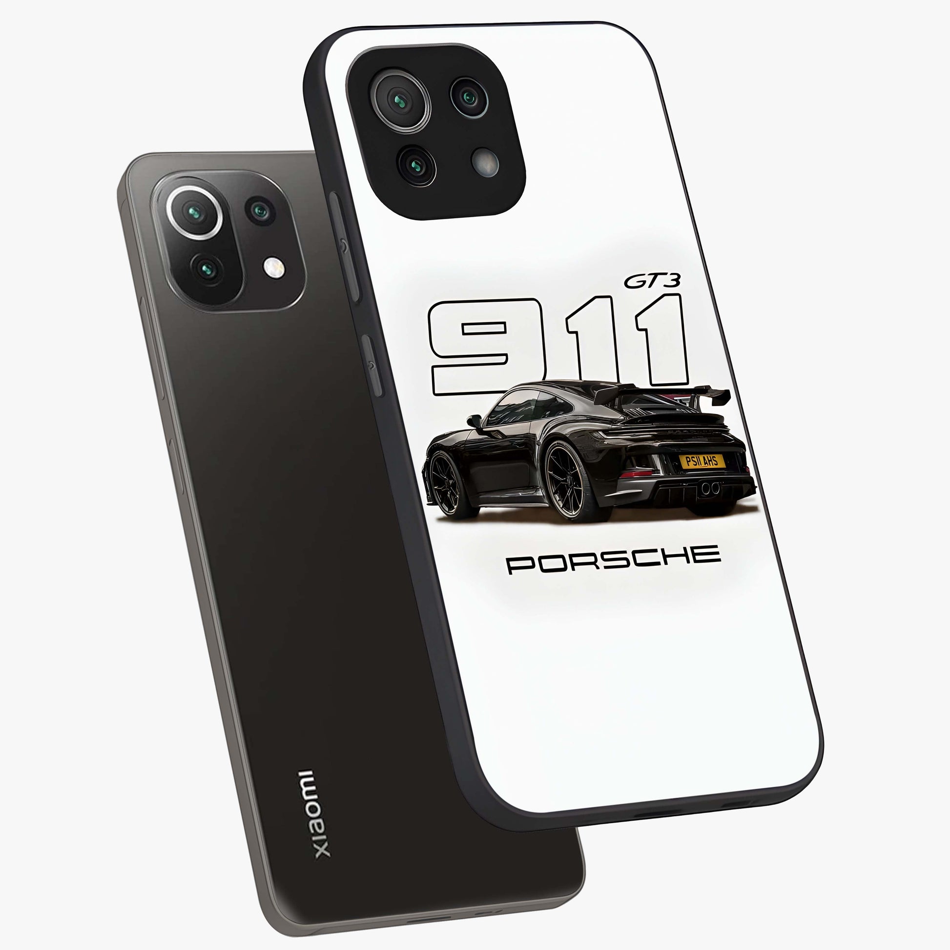 Turbo Legacy Icon Glass Case displayed in angled mockup highlighting dynamic automotive design with performance aesthetic.