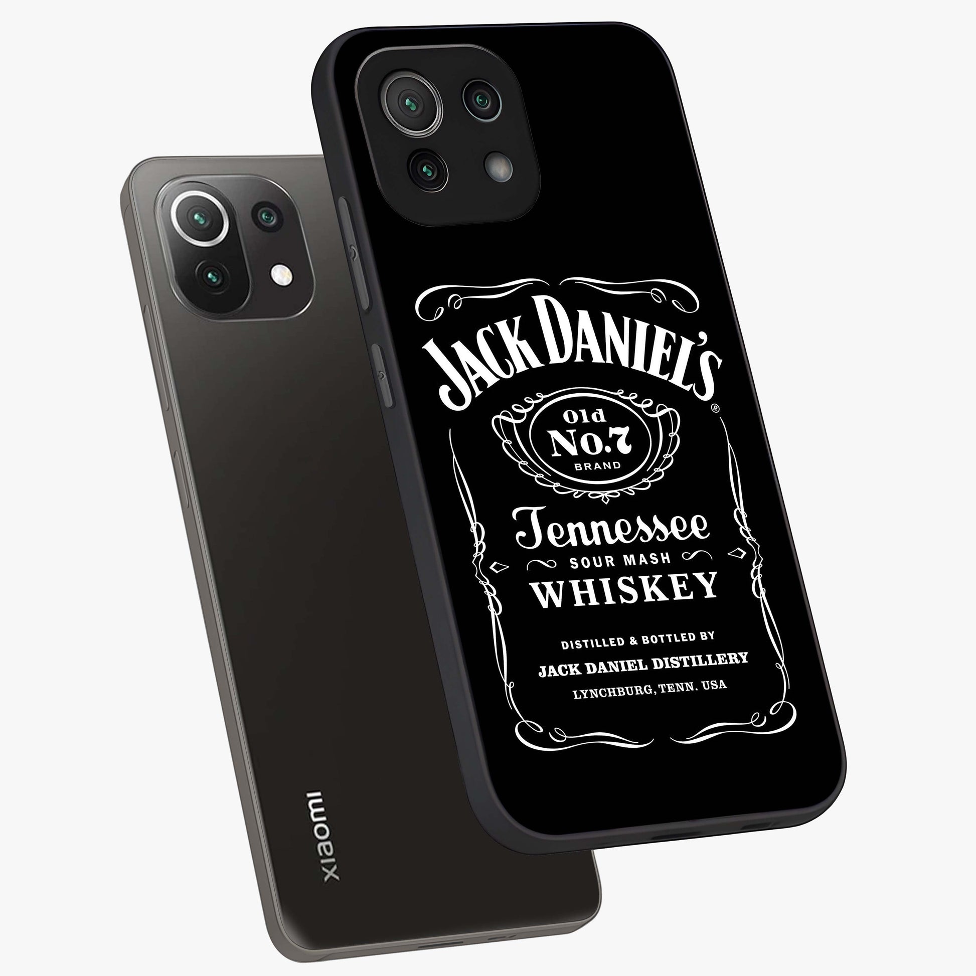 Vintage Whiskey Heritage Glass Case displayed in angled mockup highlighting retro beverage themed design with heritage aesthetic.