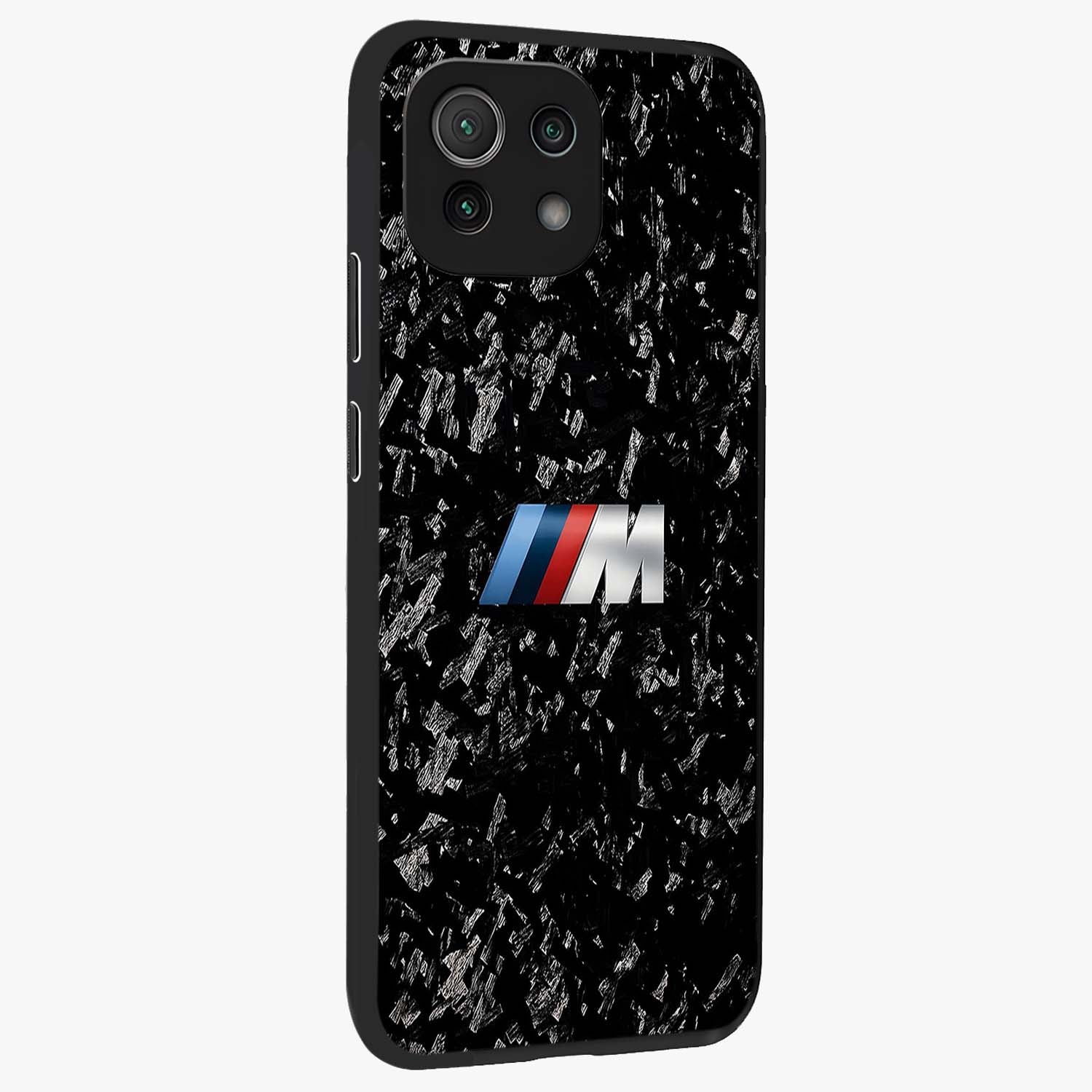 Carbon Speed Mark Glass Case upright view showcasing modern carbon speed graphic with bold automotive theme.