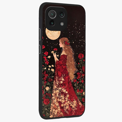 Crimson Dreams Glass Case upright view showcasing dreamy red toned artwork with modern aesthetic style.