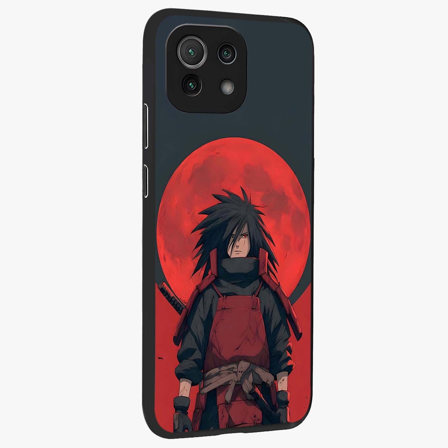 Crimson Moon Warlord Glass Case upright view showcasing powerful warlord artwork with dark celestial theme.