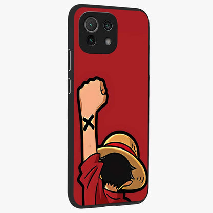 Luffy X Spirit Glass Case upright view showcasing striking anime artwork with adventurous character theme.