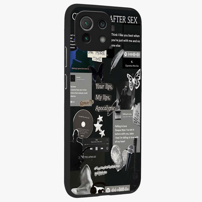 Midnight Love Echo Glass Case upright view showcasing expressive romantic artwork with dreamy midnight theme.