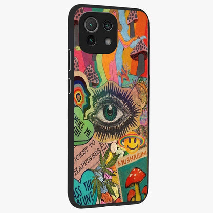 Mystic Eye Wonderland Glass Case upright view showcasing symbolic eye artwork with mysterious fantasy theme.