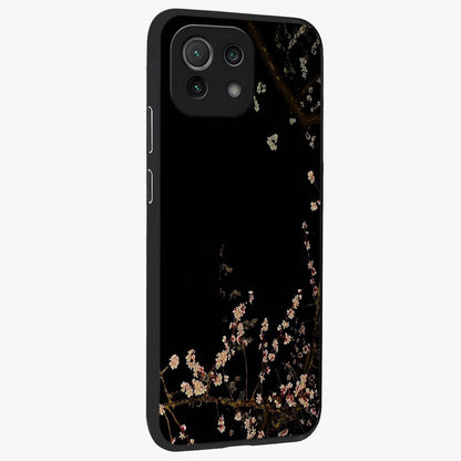 Petal Moon Light With Custom Name Glass Case upright view showcasing elegant floral moon artwork with personalized aesthetic.